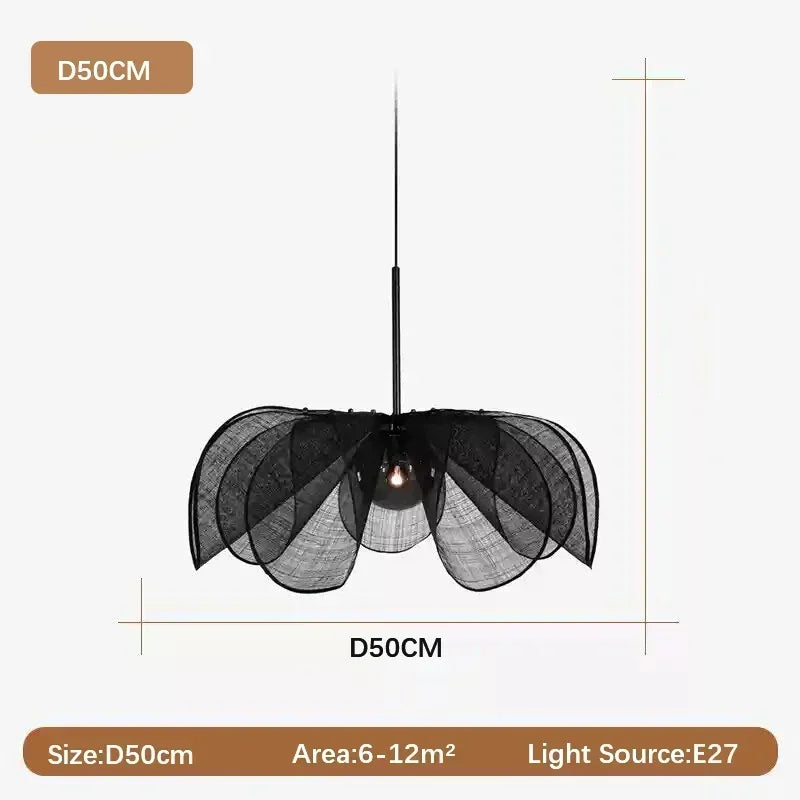suspension lumineuse pétale fleur blanc translucide moderne chambre salon led 2000 82000lm