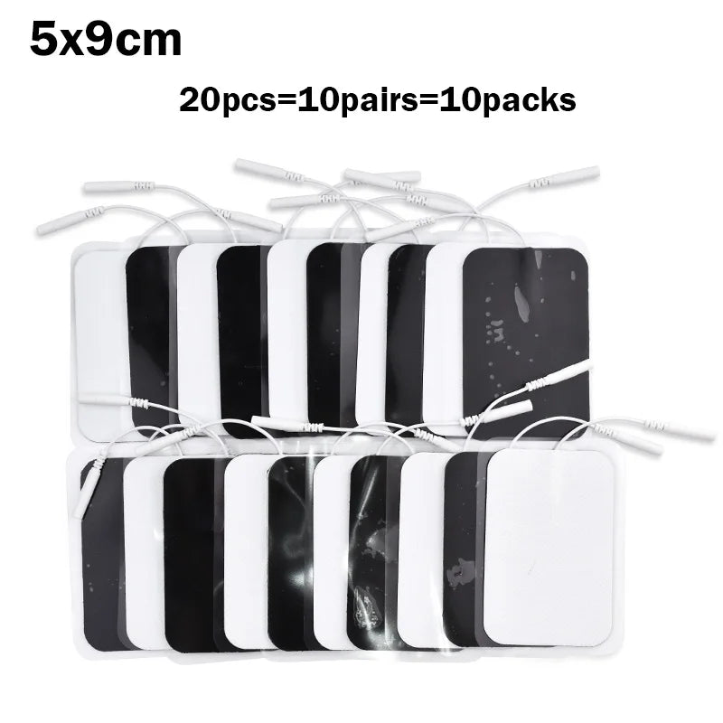 électrodes électrostimulation adhésives blanches 20 pièces thérapie micro perforées rechargeables