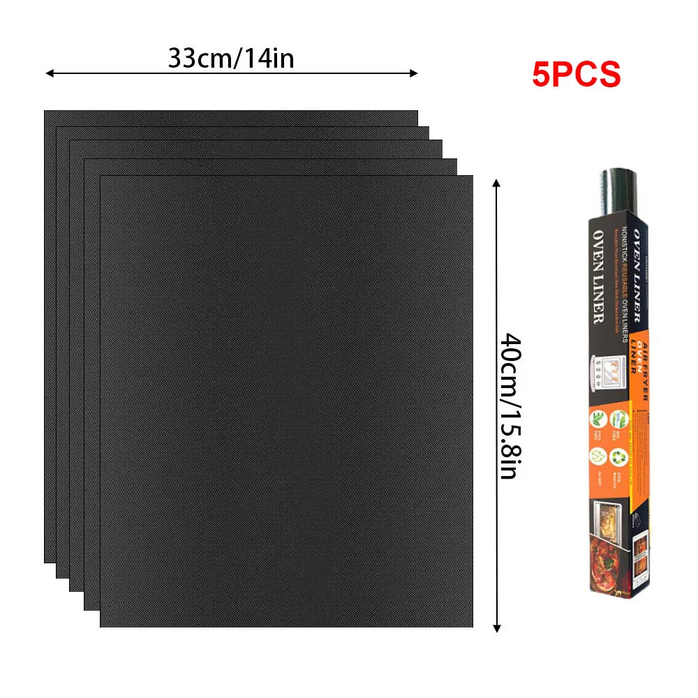 tapis cuisson antiadhésif réutilisable résistant chaleur fond four noir moderne silicone