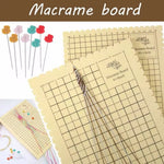 kit bricolage macramé planche mousse fils colorés épingles fleurs loisirs créatifs nœuds