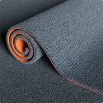 tapis sol gris orange texture tissée moderne salon chambre sport polyester tufté vinyle plaid
