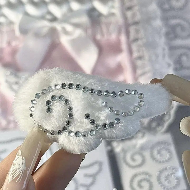 sticker decoratif ailes ange strass blanc rose bleu argent adhésif élégant décoration diy cadeau
