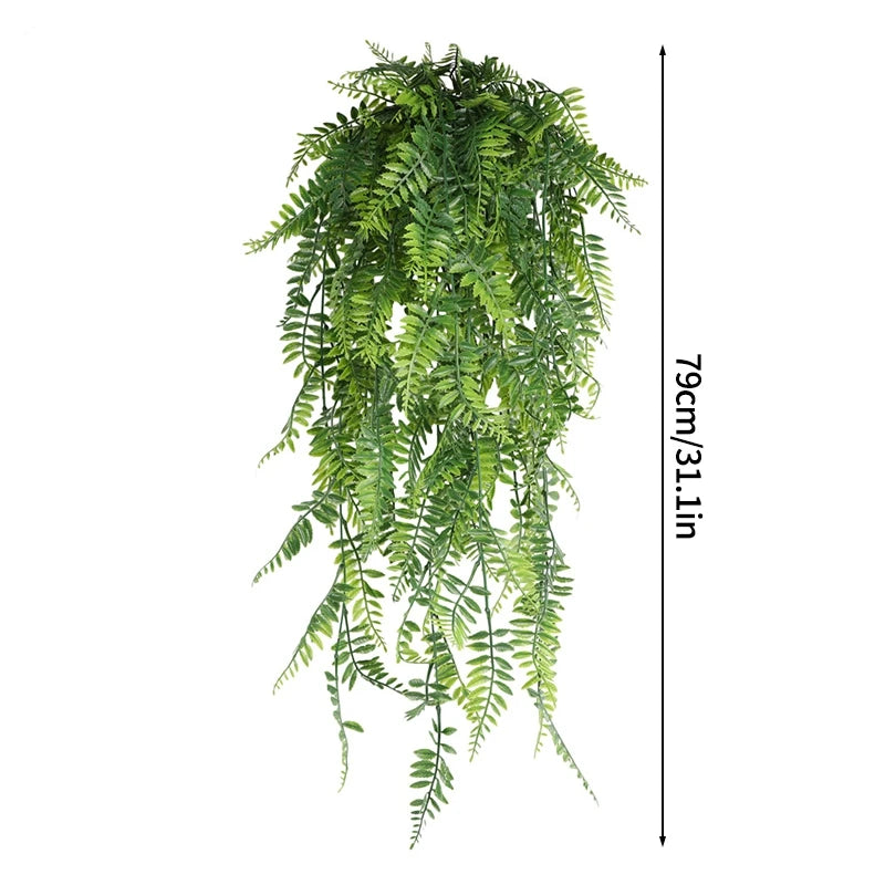 plantes artificielles suspendues vert feuilles fines moderne cordelette mariage anniversaire baby shower