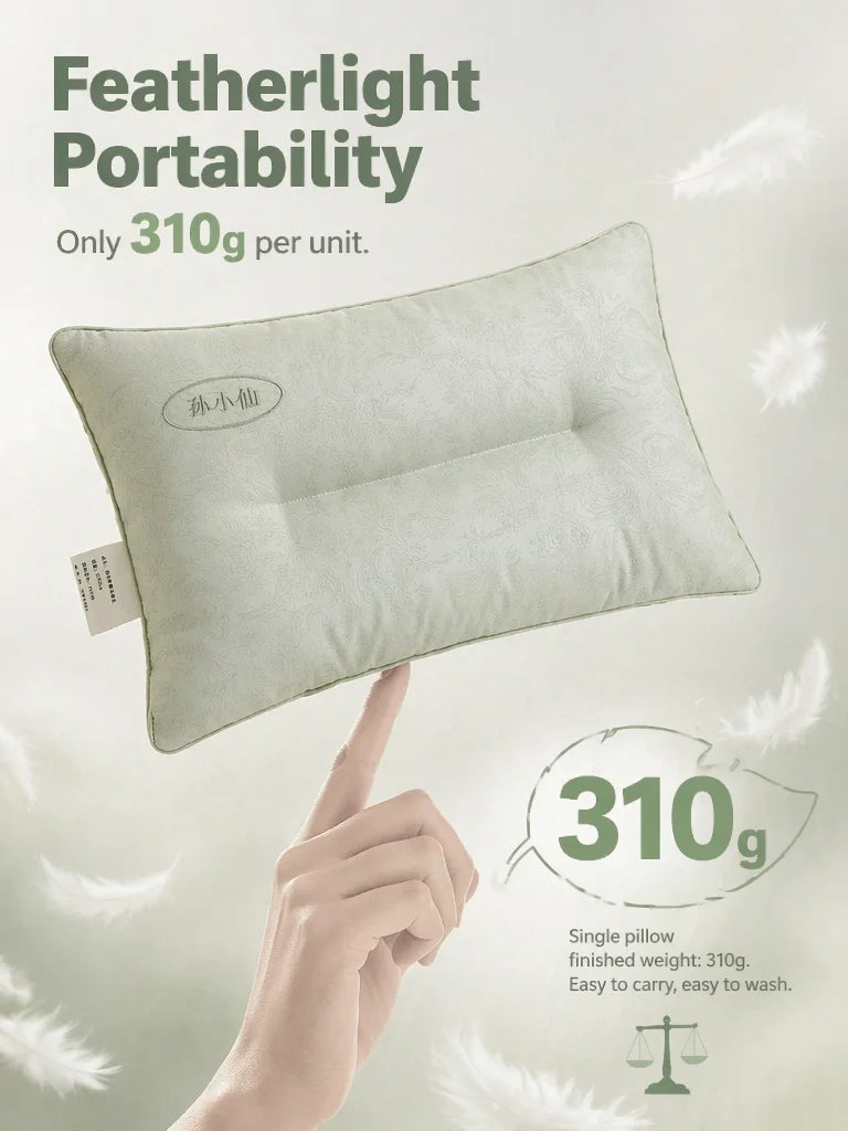 oreiller coton vert clair moderne 30x50cm uni antibactérien lit chambre decoration