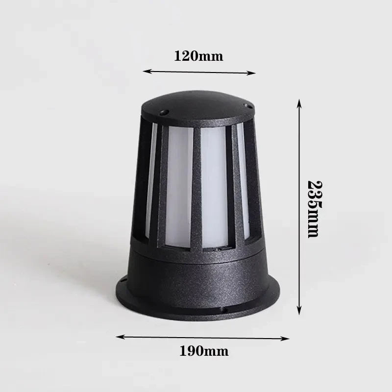 lampe solaire moderne noire imperméable ip65 éclairage extérieur jardin villa rue