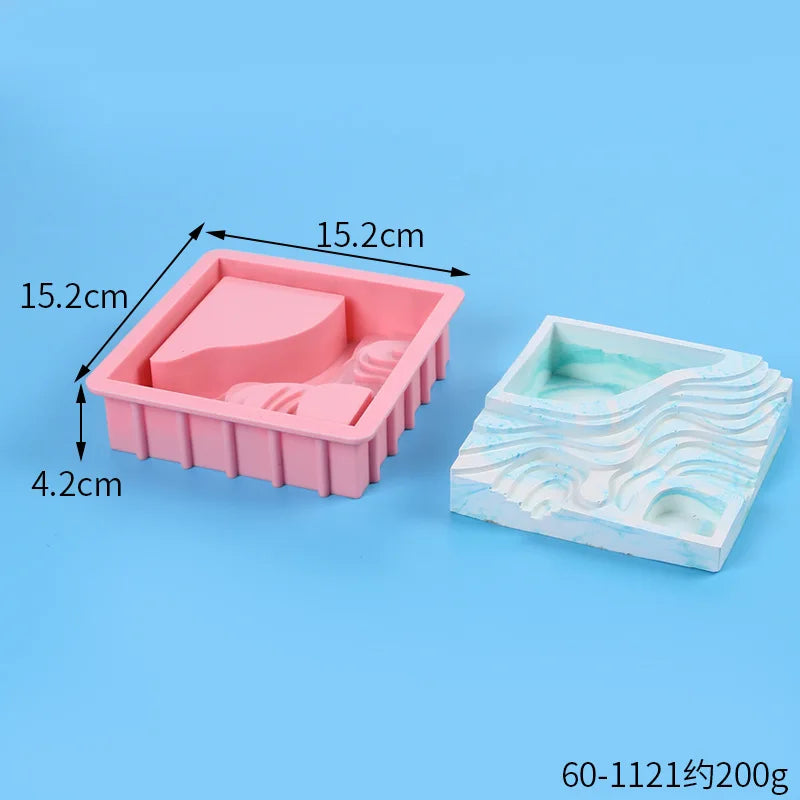 moules savon marbré géométrique moderne rose bleu blanc opaques variées formes