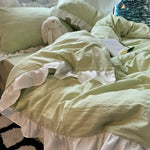 ensemble literie princesse rose housse couette drap taies oreiller doux coton coton doux