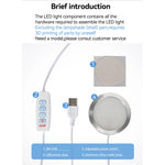kit lampe led diy ajustable aluminium usb télécommande couleur réseau mailles adhésif blanc chaud