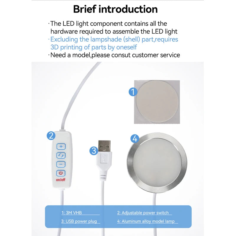kit lampe led diy ajustable aluminium usb télécommande couleur réseau mailles adhésif blanc chaud
