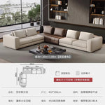 grand canapé angle cuir marron moderne coussins salon appartement luxe