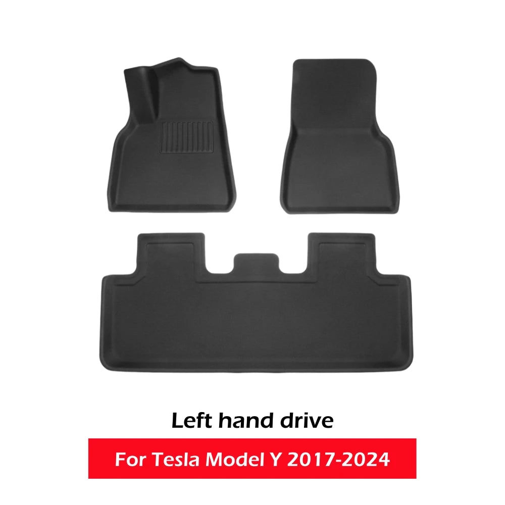 tapis sol 3d luxueux noir moderne tesla 2017 2024 tissé étanche