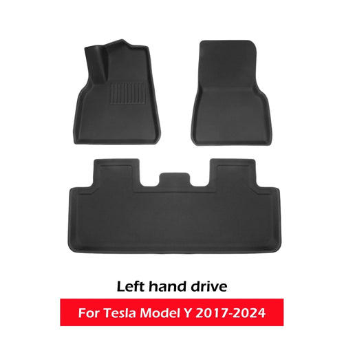 tapis sol 3d luxueux noir moderne tesla 2017 2024 tissé étanche