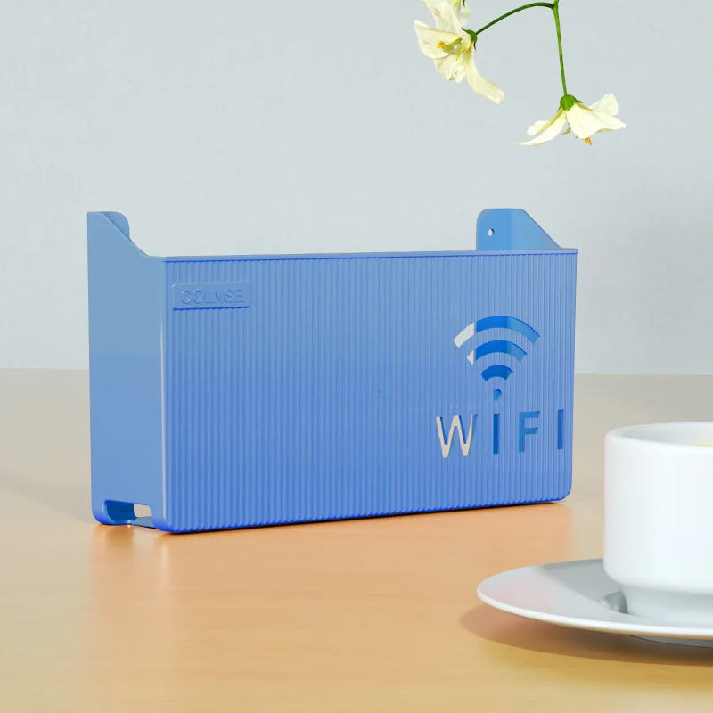cache récepteur wifi gris rose moderne rayures horizontales clips latéraux minimaliste