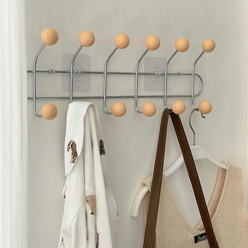 porte sacs mural moderne sacs tissu clips transparents rangement maison