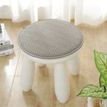 coussin tabouret rond solide mousse pu tissage points moderne couleur uni antidérapant