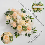 guirlande florale artificielle moderne décoration mariage anniversaire fête extérieure roses blanches vertes