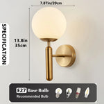 applique murale moderne or noir led éclairage chambre cuisine salle manger fixée mur minimaliste