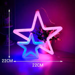 néon lumineux étoile nuage chauve souris foudre planète moderne minimaliste câble adaptateur