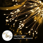 décoration extérieure solaire guirlande led pissenlit feu d'artifice multicolore festive jardin mariage