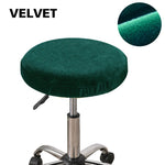 coussin tabouret velours bleu marine marron moderne élastique chair cover universel