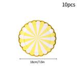 assiettes gobelets papier jetables motifs floraux fête anniversaire mariage décoration