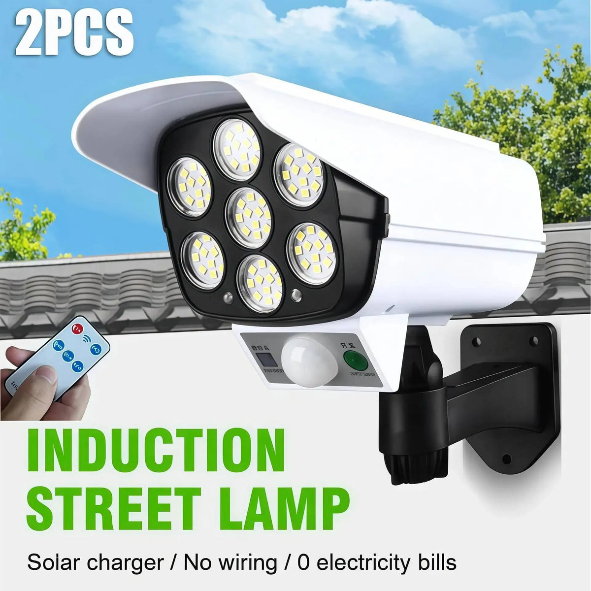 lampe solaire extérieure blanc moderne détecteur mouvement panneau solaire murale led 77 rondes