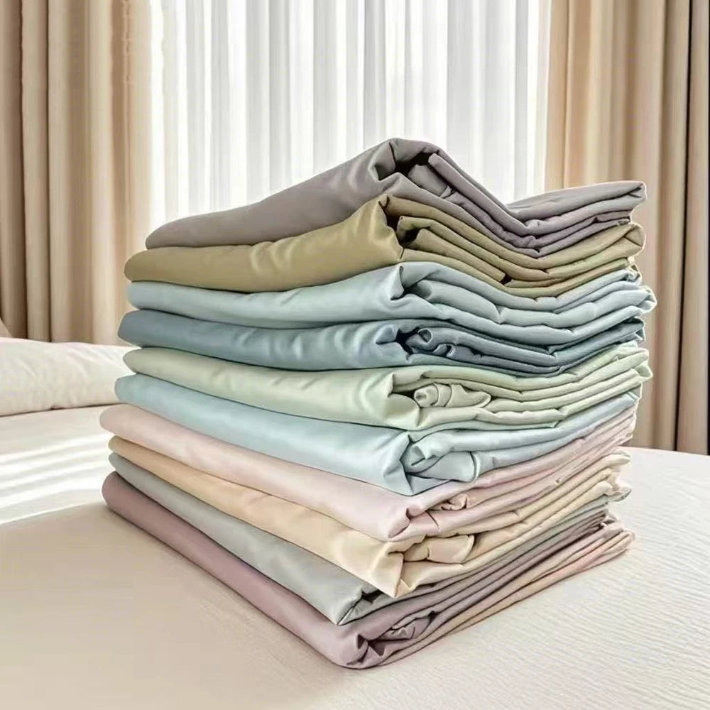 taies d'oreiller eucalyptus lyocell violet clair uni rafraichissante été moderne non toxique 2pcs 48x74cm