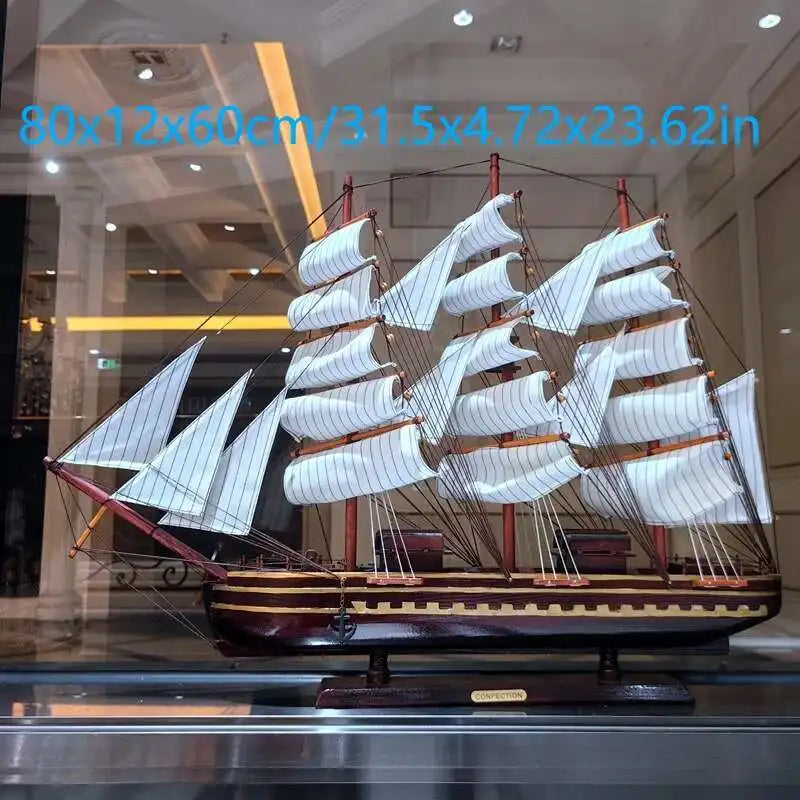 décoration bateau voile bois naturel blanc bleu marine classique cadeau entreprise maison