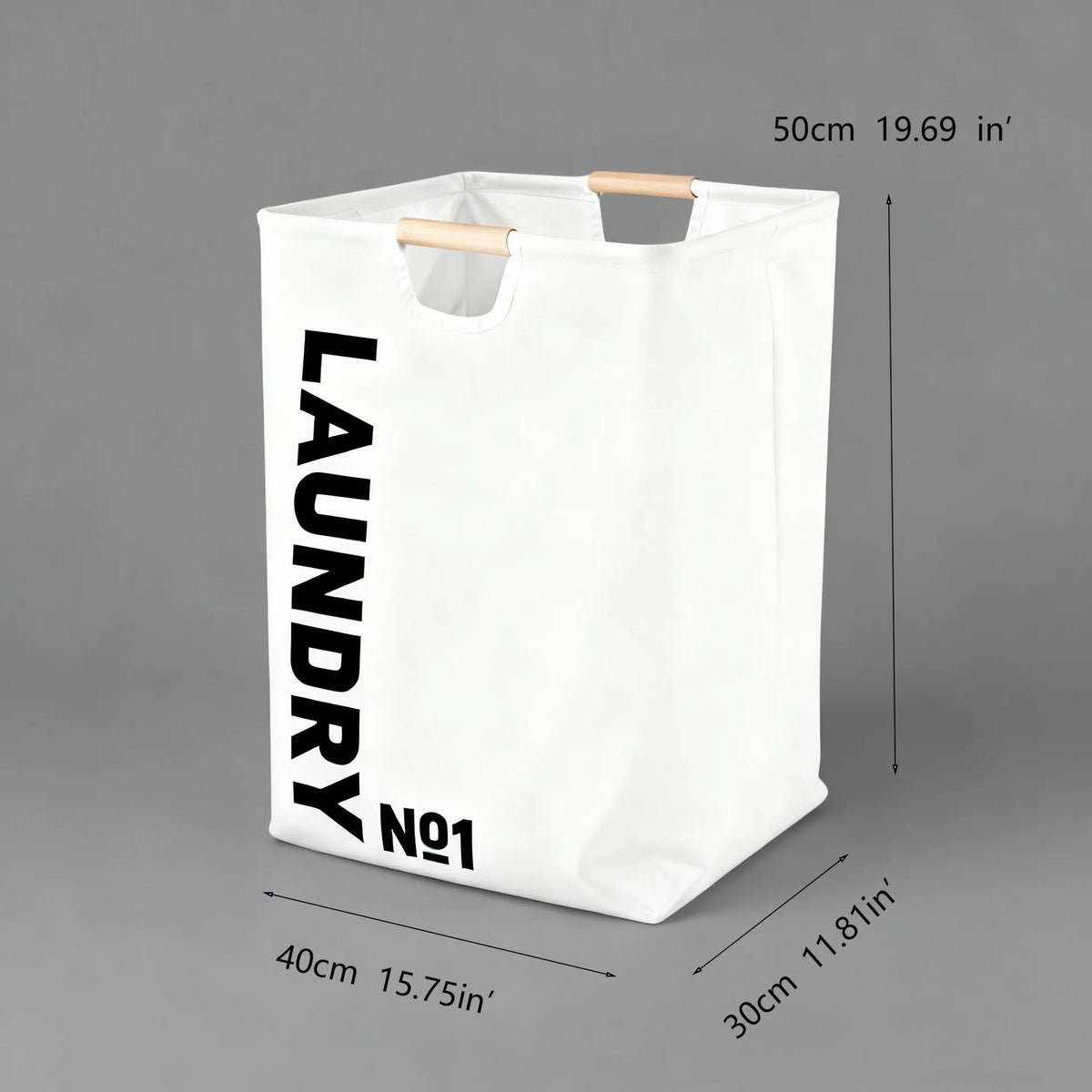 panier linge pliable tissu uni noir blanc gris moderne poignées bois grande capacité