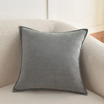 housses coussin carré polyester gris clair moderne non toxique 45x45cm fixations