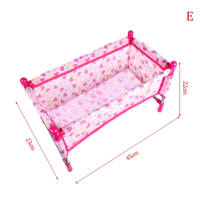 jouets poupées rose blanc gris imprimés coeurs bébés balançoire chaise poussette lit ensemble modernes