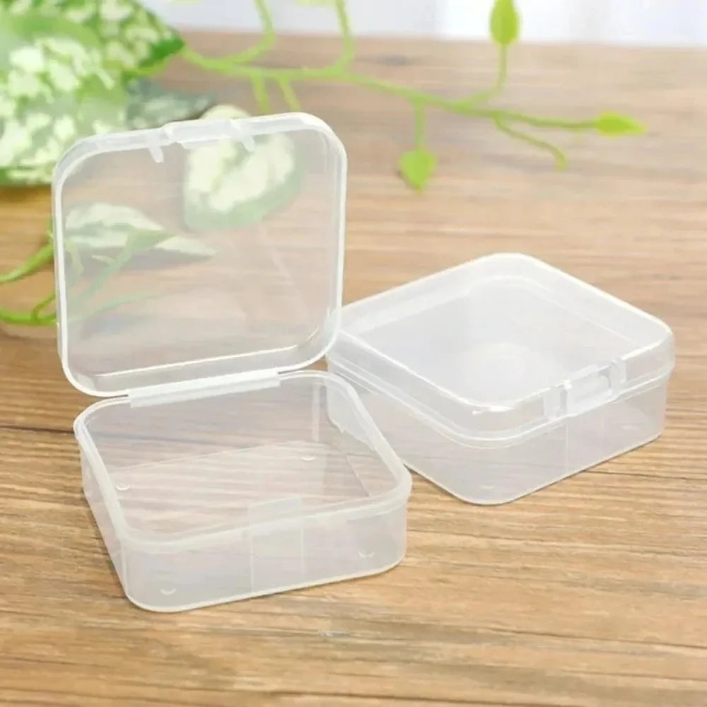 boîtes rangement transparentes clips fermeture réutilisables respectueux environnement pastorales rectangles petits objets