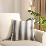 taies d'oreiller coton polyester rayées modernes opaques 45x45cm bleu marine rouge vert olive