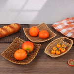 paniers rotin marron clair tissage fin traditionnels poignées intégrées utilisation multiple réutilisable