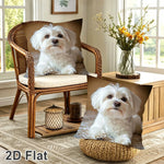 housse coussin chien blanc motif moderne polyester peacheskin fixation salon canapé chambre