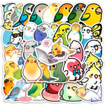 stickers dessins animés oiseaux chats multicolores étanches bricolage scrapbook téléphone portable adultes adolescents