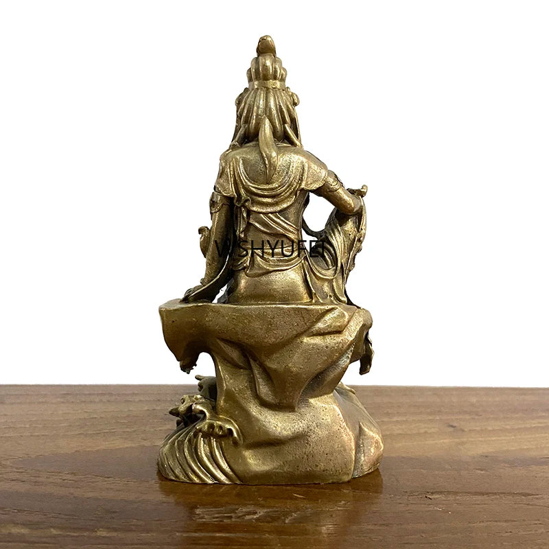 statue bouddha bronze détaillée motifs floraux traditionnelle religieuse décoration maisonscrição