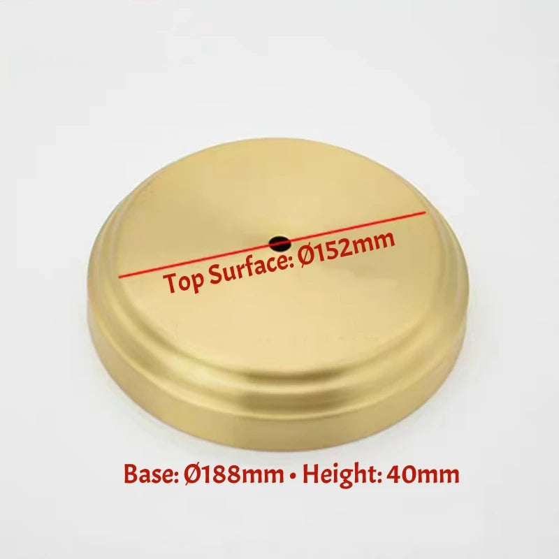 base lampe cuivre doré moderne lisse brillant 100mm 222mm 30mm 40mm