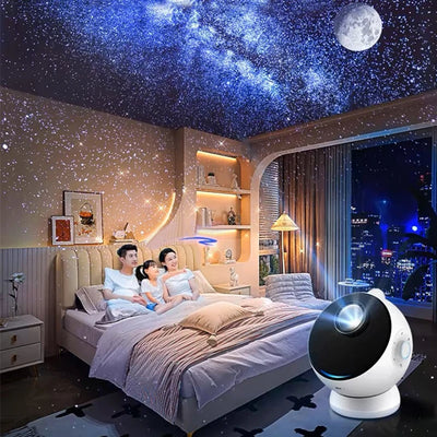Projecteur d'étoiles météores Ombre Interieur projetant une galaxie sur plafond chambre