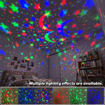 projecteur étoiles lune led usb decoration maison moderne noir étoiles