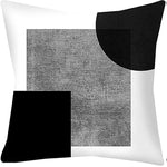 taies d'oreiller géométriques noires blanches moderne polyester housses coussins zipper chambre maison