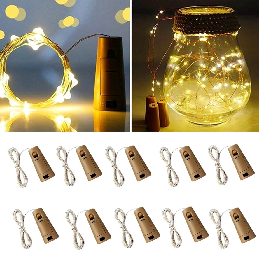 lot dix ampoules led décoratives filament doré guirlande lumineuse fête mariage
