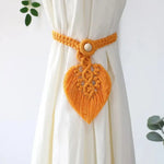rubans macramé franges boho artisanal jaune beige blanc gris decoration intérieure bohème