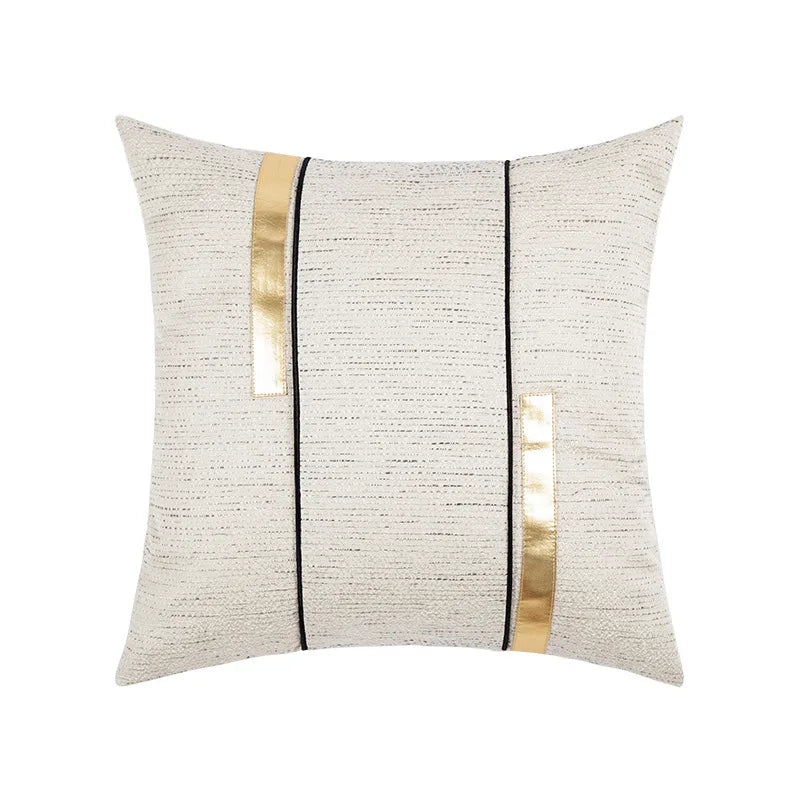 coussin géométrique laine coton contemporain beige gris noir décoratif sofa lit voiture