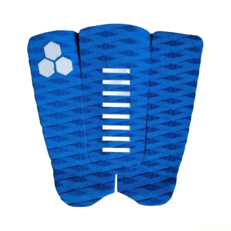 tapis antidérapant surf noir bleu texture diamantée adhésif sportif nautique hexagones lignes horizontales