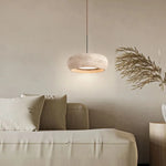 lampe suspendue moderne pierre marbrée beige brun clair led salle bain restaurant étude chambre