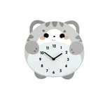 horloge murale balancière chaton mignon cartoon salon chambre quartz orange blanc gris