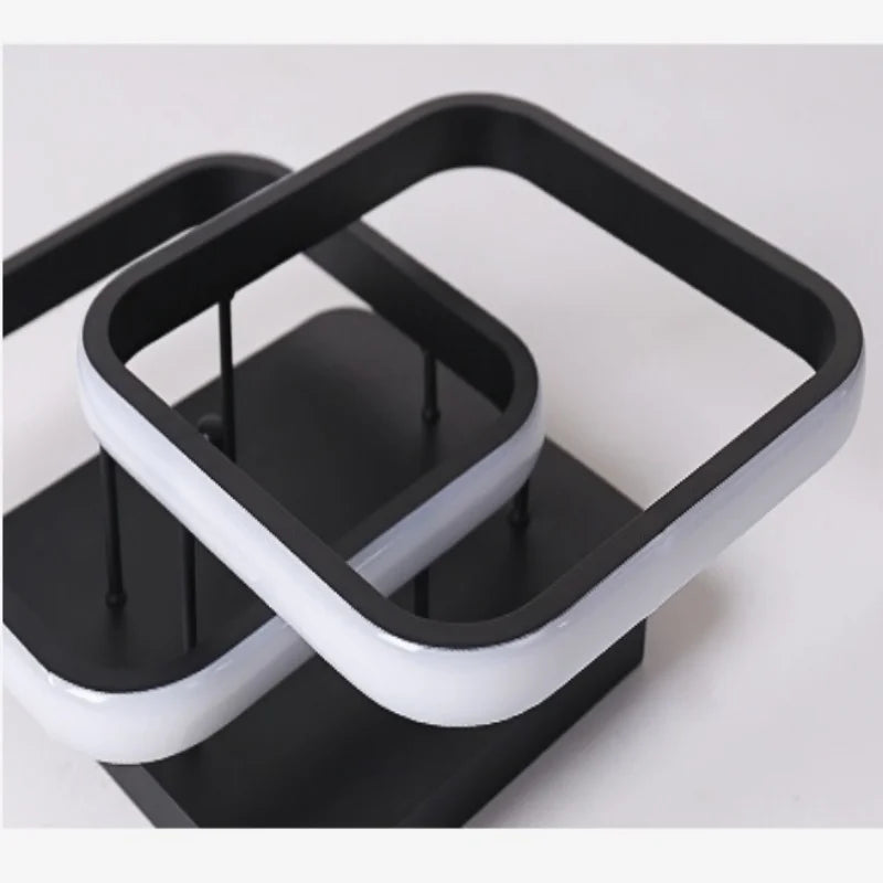 luminaire led plafonnier moderne minimaliste noir blanc forme carrée surface lisse fixé télécommande