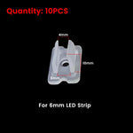 clips fixation ruban led transparent 6mm 8mm 12mm 15mm rohs certifie eyelets pragmatique