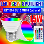 ampoule led rgb e27 e14 gu10 mr16 blanc moderne télécommande